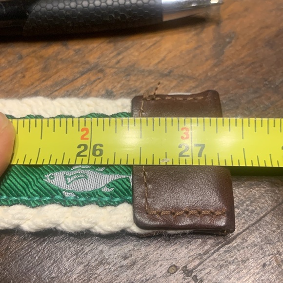 BNWOT POLO RALPH LAUREN SAILOR’S KNOT BELT WITH GREEN TUNA FISHING MOTIF - Picture 11 of 14
